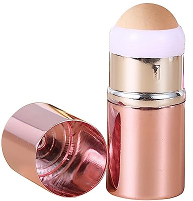 Rodillo facial volcánico absorbente de aceite reutilizable para viajar sin bola de repuesto, rosa sin bola de repuesto D, 6,5 x 2,5 cm