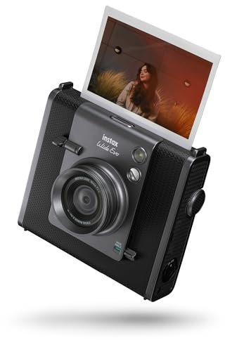 instax Fujifilm WIDE Evo, 2 in 1 Fotocamera Ibrida a Sviluppo Istantaneo e Stampante per Smartphone, 10 Effetti Obiettivo e 10 Effetti Pellicola, Funzione Grandangolo 16 mm, Design Analogico
