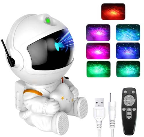UUE Sternenhimmel Projektor, LED Galaxy Sternenhimmel Astronaut Projektor, Weltraum Nachthimmel Lichtprojektor Lampe Mit Fernbedienung, Sternenlicht Für Schlafzimmer und Decke