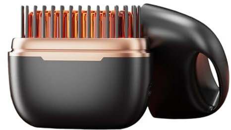 Mini Alisador de peloes Sin Cable - Pequeño Alisador Portátil para Viaje, 9x9x2.5cm, Ideal para Uso en Casa, Trabajo o Vacaciones - Alisadorde peloes Mini con Cepillo