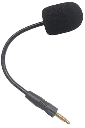 Avejjbaey Asta microfono staccabile con cancellazione del rumore per cuffie da gioco Design leggero di durata 360 microfono di ricambio braccio regolabile