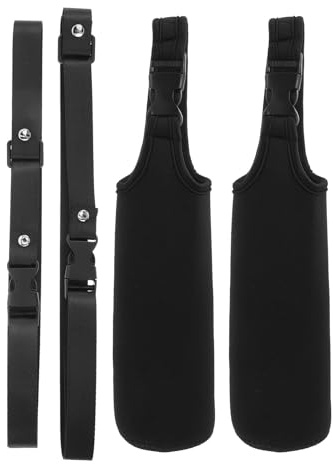 FUNOMOCYA 2 Pièces Housse Néoprène pour Bouteille Eau avec Bandoulière Étui Isolant Léger et Résistant pour Gourde Camping Randonnée Protection Anti-Rayures et Isolation Thermique