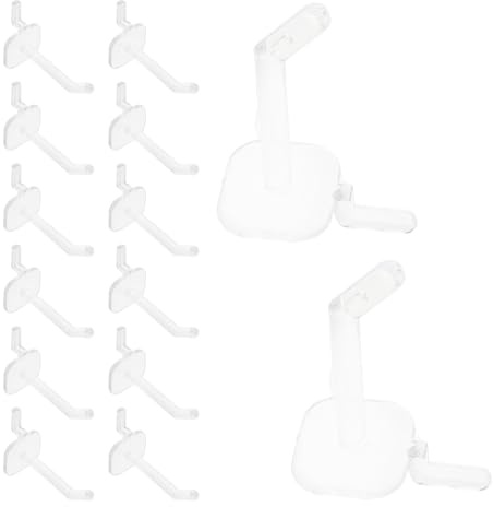 ANDRESLAD Ganchos Transparentes para Panel Perforado 50 Piezas Gancho de Plástico 5 CM para Colgar Herramientas Organización de Garaje y Exposición en Tiendas Industriales