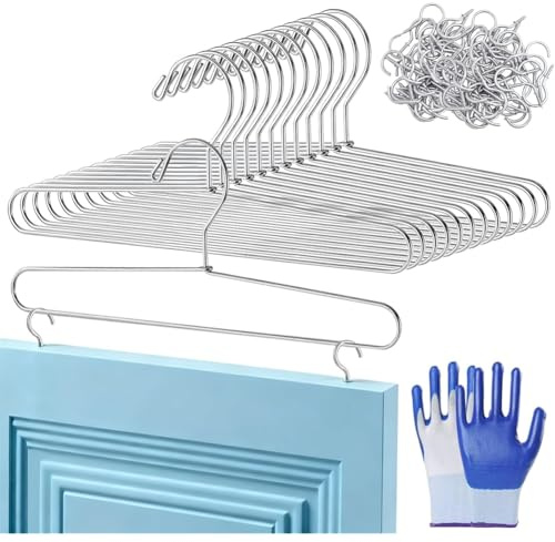 UieoKakeh Paquete de 12 Colgadores para Pintura de Puertas de Gabinete, con 60 de Metal Chapado con Rosca, Rejilla de Secado para Pulverización de Pintura en Gabinetes B