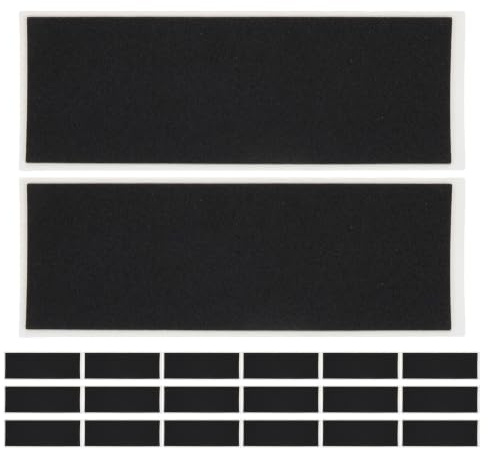OUNONA 24 láminas de Cinta Antideslizante para patinetas de Dedos - Mini Pegatinas de Espuma Negras para patinetas de Dedos - Accesorio Resistente al Desgaste y Antideslizante para reuniones.