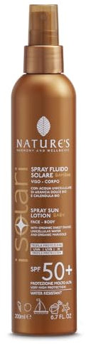 Nature's - iSolari, Spray Fluido Solare Bambini SPF 50+, Protezione Solare Spray, Protezione Solare Bambini, Rapido Assorbimento, Azione Protettiva 200 ml