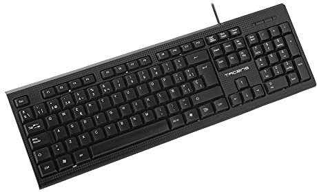 Tacens Anima AK0PT, Tastiera Membrana per PC, USB, Layout Portoghese, Nero