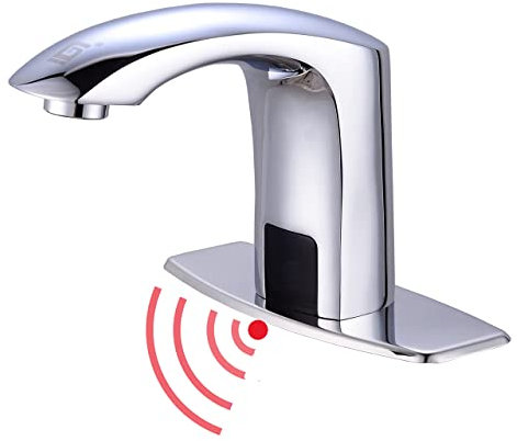 Gangang Infrarot Sensor Bad Wasserhahn Niederdruck Automatischer Wasserhähne aus Hochwertigem Massivem Messing Widersteht allen Arten von Korrosion Wasserhahn Mit Heiß- und Kaltwassermischventil