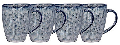 Broste Tasse Nordic Sea 250 ml Steingut grau 8 x 10 cm - 4er Set
