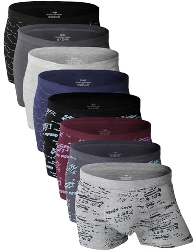YOULEHE Lot de boxers respirants en bambou doux, pour homme, M