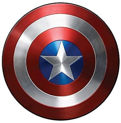 SUGRA ART, Metal Shield Costume/Collectible Replica (Red)- 30 Shield - Large for Adults, As Shown in Picture, 30