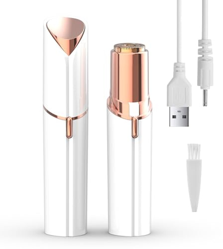 Facial Hair Remover - Lady Shaver Rechargeable Face Hair Removal Mini Women Hair Trimmer Painless & Effective Ladies Devices for Peach Fuzz, Chin, Bikini Razors and Upper Lip Hair