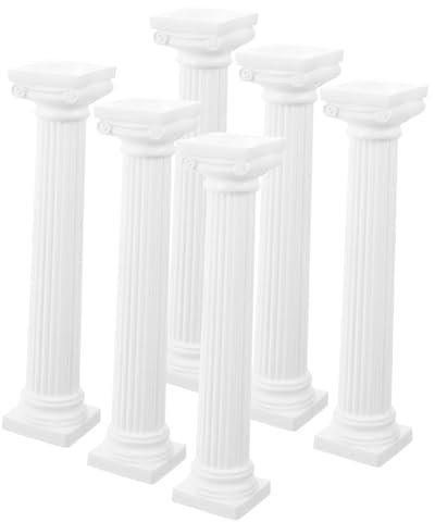 BESTonZON 6stücke Römische Säulenstatue Minisäule Tischdekor DIY Basteldekor Foto-Requisite Schreibtischdekoration Home Dekoration Sandtisch-dekor Mit Römischer Säule