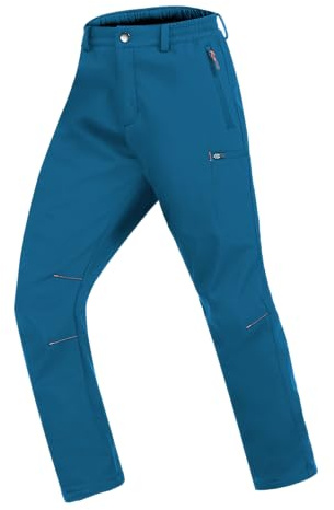 Zoofly Pantaloni da Sci Bambino Pantaloni Invernali Bambino Pantalone Bambina Pile Pantaloni Impermeabile Termici Ragazzo Pantalone Neve Bambina in Pile Softshell Ski garçon Azzurro 122-128