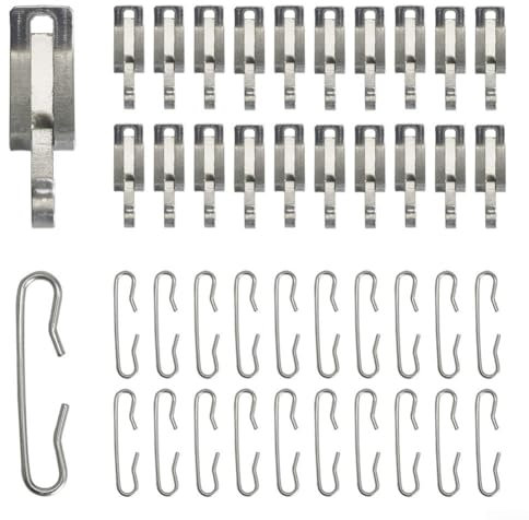 ReachMall Outdoor Gutter Heat Tape Clips Kit, Roof Clamp Gutter Clamp De-icing Cable Clamp And Spacer Kit, 40PCS Heating Cable Roof Clamp