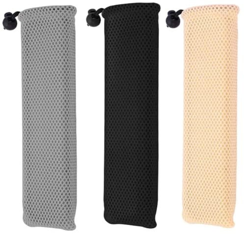 COYUN 3 Stück Bestecktasche für Unterwegs, Bestecktaschen, Bestecktasche Camping, Besteck Etui, mit Kordelklemme, Tragbare, Waschbar, für Büro, Schule, Reisen, Camping, Wandern, Picknick, 26 x 7.4 cm