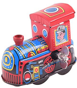 BESPORTBLE Locomotiva Vintage Carica Manuale Colorata Giocattolo in Latta retrò Trenino Compatto e Portatile per Ragazzo Ragazza Senza Batterie per Giochi di Gruppo e Collezione