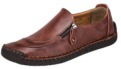 Zapatillas Verano Hombre De Trabajo, Zapatillas Hombre Casual para Andar, Sneakers Casuales Tradicionales Cuero Botas ConduccióN Cuero Alta Gama Hechas Sapatos Homem Bambas Zapatos Deportivos Shoes