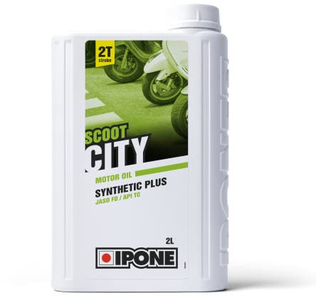 IPONE – Huile Scooter 2 Temps Scoot City - Lubrifiant Semi-Synthétique Haute Qualité - Réduction Bruit et Fumée - Idéale pour Utilisation Urbaine - Compatible Mélange et Injection - Bidon 2 Litres