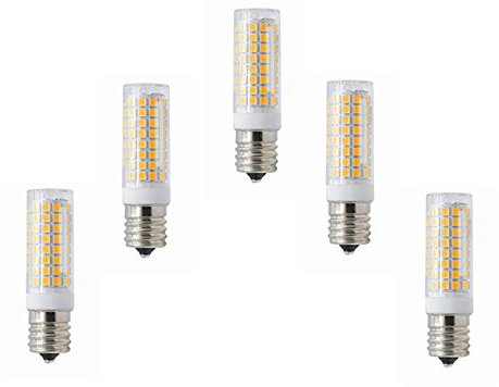 HHF LED Bulbs Lamps, Lampadina LED dimmerabile, attacco E17 5W 102LED 2835SMD luce bianco caldo/freddo bianco 400-450LM AC 100V-130V confezione da 5 (Colore : Bianco freddo)