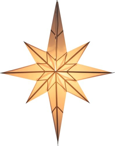 GURU SHOP Vikbar adventsbelyst pappersstjärna, julstjärna 70 cm - Zerberus, Stjärnfönsterdekoration