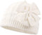 XIAOHAWANG Baby Mütze Mädchen Strickmütze Kinder Wintermütze Warm Kindermützen Mit Schleife (Weiß, Gr.M(6-24Monate)