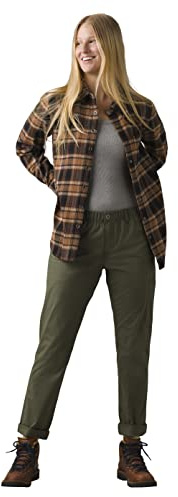 prAna Women's Standard Double Peak Pant, Cargo Green, 4