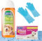 Complete Flea Treatment for Dogs Bundle – Johnsons Dog Flea Cleansing Shampoo 200ml to Kill Fleas and Eggs Johnson Dog Flea Tablets,Dog Washing Mitt for effective washing