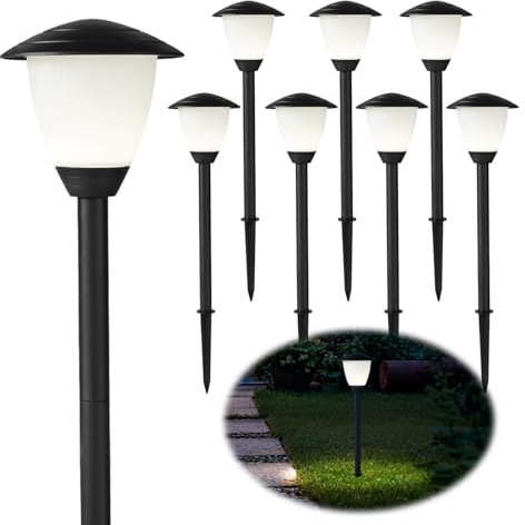 MULANDI Low Voltage Pathway Lights LED Landscape Lights, 1.7W 12V, 3000K Warm White, IP65 Waterproof, ETL Listed, for Yard, Walkway, Garden, Black 6 Pack