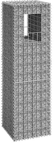 ShGaxin Cesta Poste de gaviones de Hierro, Gaviones para Muros, Arriate De Gaviones, Cesta De Piedra Gaviones, 40x40x140 cm