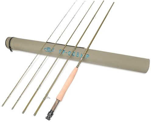 SF SF-005MP 2,4 m 15,2 cm 4 wt-4 Abschnitte Fliegenrute Advance Mehrzweck-Süßwasser-Fliegenrute IM8 Kohlefaser mit Tragrohr und extra Rutenspitzenabschnitt, mittelschnelle Aktion