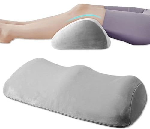 BOYIFEIJIE Cuscino Ortopedico per il Sollevamento delle Gambe, Cuscino in Memory Foam per Ginocchia e Gambe, Supporto Ergonomico per Dormire sul Fianco (Grigio)