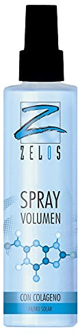 Spray Volumen Con Colágeno 200ml - Voluminizador para el Cabello - Tratamiento Para Pelo Fino - Aporta Cuerpo y Movimiento - Ligera Fijación para Marcados - Zelos