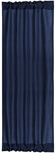 PiccoCasa Thermal Insulated French Door Curtain Side Panels - Blackout Curtains Drape 25x72 Inch Room Darkening for Glass Doors - 1 Panel, Navy Blue