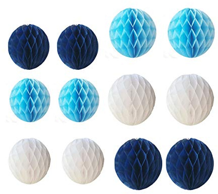 NA NX92 - Bola de papel de panal decorada en 3 colores, acrílico