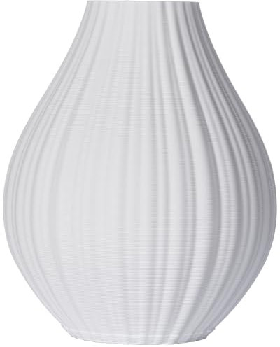 3D Vase Blumenvase/Dekovase Selina 10 cm für Schnitt-/ Trockenblumen | nachhaltig | wasserdicht (Weiß)