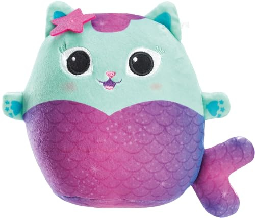 Schmidt Spiele 42795 Gabby's Dollhouse, Squishy-plysch, havskattunge, 16 cm plyschfigur, färgglad