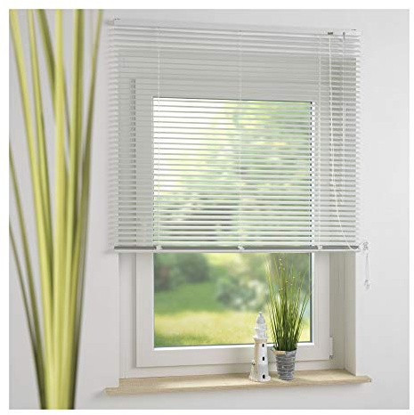 Aluminium-Jalousie, Wand -und Deckenmontage, Breite: 200 cm/Länge: 220 cm, Farbe: weiß