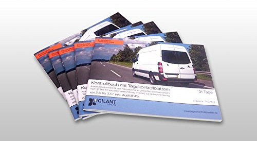 Kontrollbuch mit 32 Tageskontrollblätter Güterverkehr (FPersV) | Premium-Qualität (20er Pack)