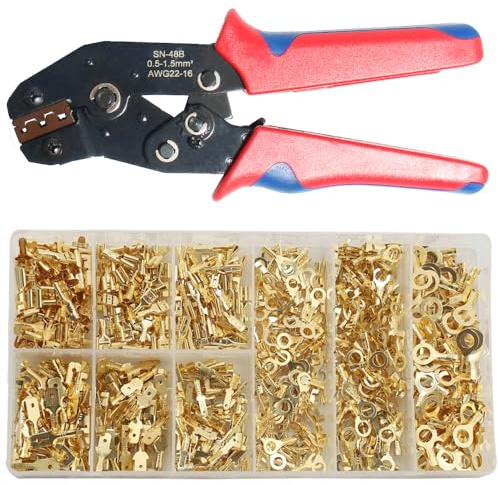 shengbowi Copper Cable crimping plug Electrical Crimp Terminals Female Male Spade Diy No-Insulated Wire Connectors Ring Lugs