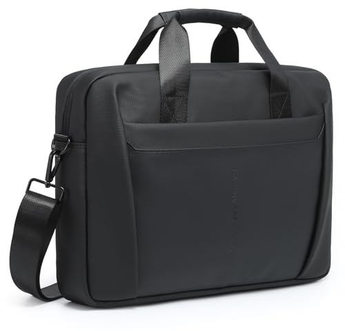 GAOCHY 15-16 Inch Laptop Shoulder Bag Business Briefcase Water Resistant Computer Messenger Bags Compatible with MacBook Pro 16, MacBook Air 15 M4 2025, 15.6 Inch Aspire, Vivobook, Inspiron, Black