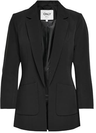 ONLY Onlkayla 3/4 Orleen Blazer TLR, Negro, 38 Mujeres