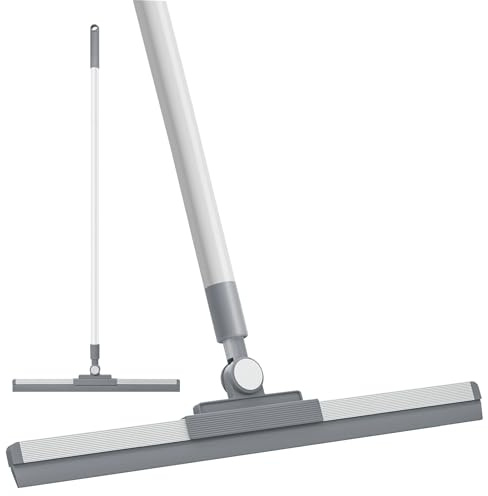 YUNGMAX Floor Squeegee, 53.5 Extra Long Handle & 20.5 Silicone Blade, Wetroom Floor Scraper Mop for Shower, Bathroom, Garage, Patio, Tile, Vinyl Floors