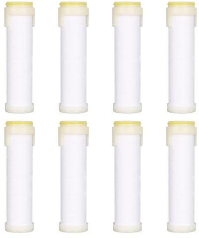 Filtro Doccia in Cotone PP, 8 Pezzi Filtri per Soffione Doccia Portatile, Filtro a Cartuccia di Ricambio, per Acqua Dura, Rimuove Cloro e Altre Sostanze