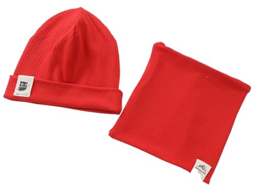 Berretto Loop per bambini con berretto per bambini, in cotone, sciarpa invernale