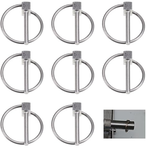 WUISOLQP Assortiment de 8 goupilles pliantes - 3 x 20 mm - En acier inoxydable - Goupille de sécurité rabattable - Pour bateau, vélo, remorque, tracteur