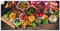 ARTland Wanddeko Wandtattoo selbstklebende Vinylfolie 60x30 cm Italien Pasta Lebensmittel Gemüse Mediterran S7SL