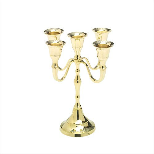 NKlaus Ljusstake 5-armad för bordsljus, mässing, guld, Ø 2 cm, 1 styck