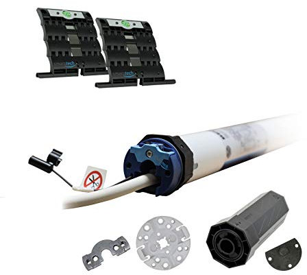 smarotech® Nachrüstset zum Modernisieren von Gurt/Kurbel: smarotech® Montageset SW40 (für 40mm 8-kant-Wellen) inkl. Becker Rollladenmotor P9-16-C01 (bis 3,9m²) und ohne Sender