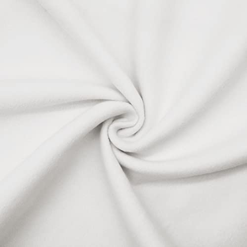 DESHOME Teknofibra - Tessuto al Metro in Microfibra Antimacchia scamosciato stoffa per divani, cuscini, tappezzeria (Bianco, 1 metro)